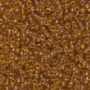 Miyuki seed beads 11/0 - Sparkling topaz lined light topaz ab 11-377